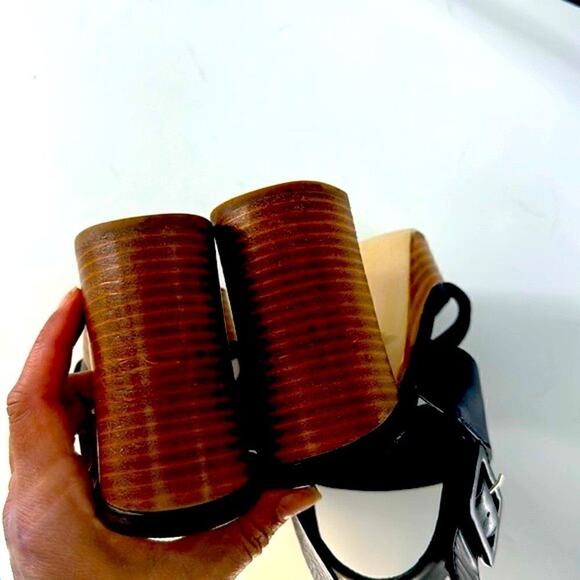 JEFFREY CAMPBELL Ammaly Black Slingback Platform Block Heel Sandal
 sz 9 - Picture 11 of 12